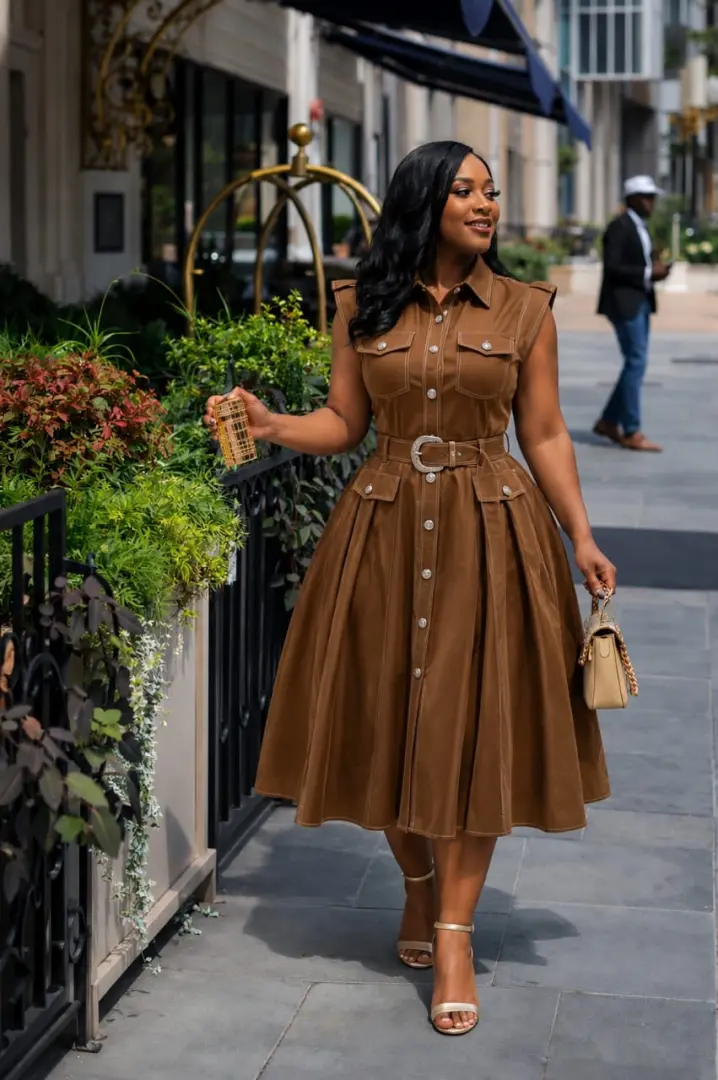 Soft Jeans Denim Dress (L-3XL) thumbnail 4
