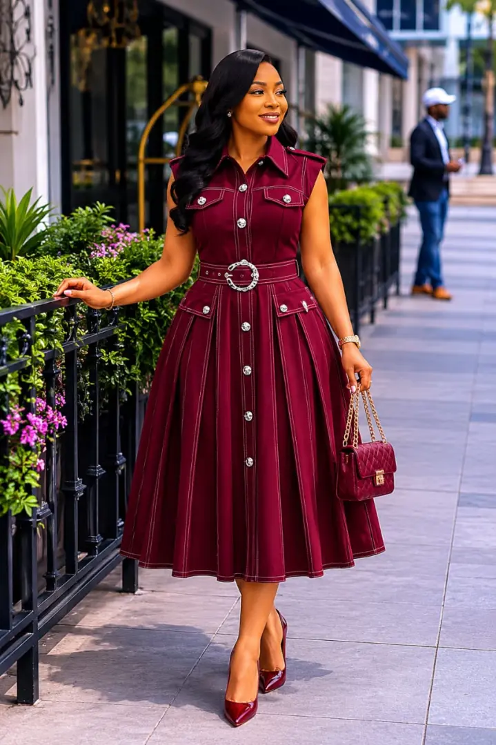 Soft Jeans Denim Dress (L-3XL) thumbnail 5