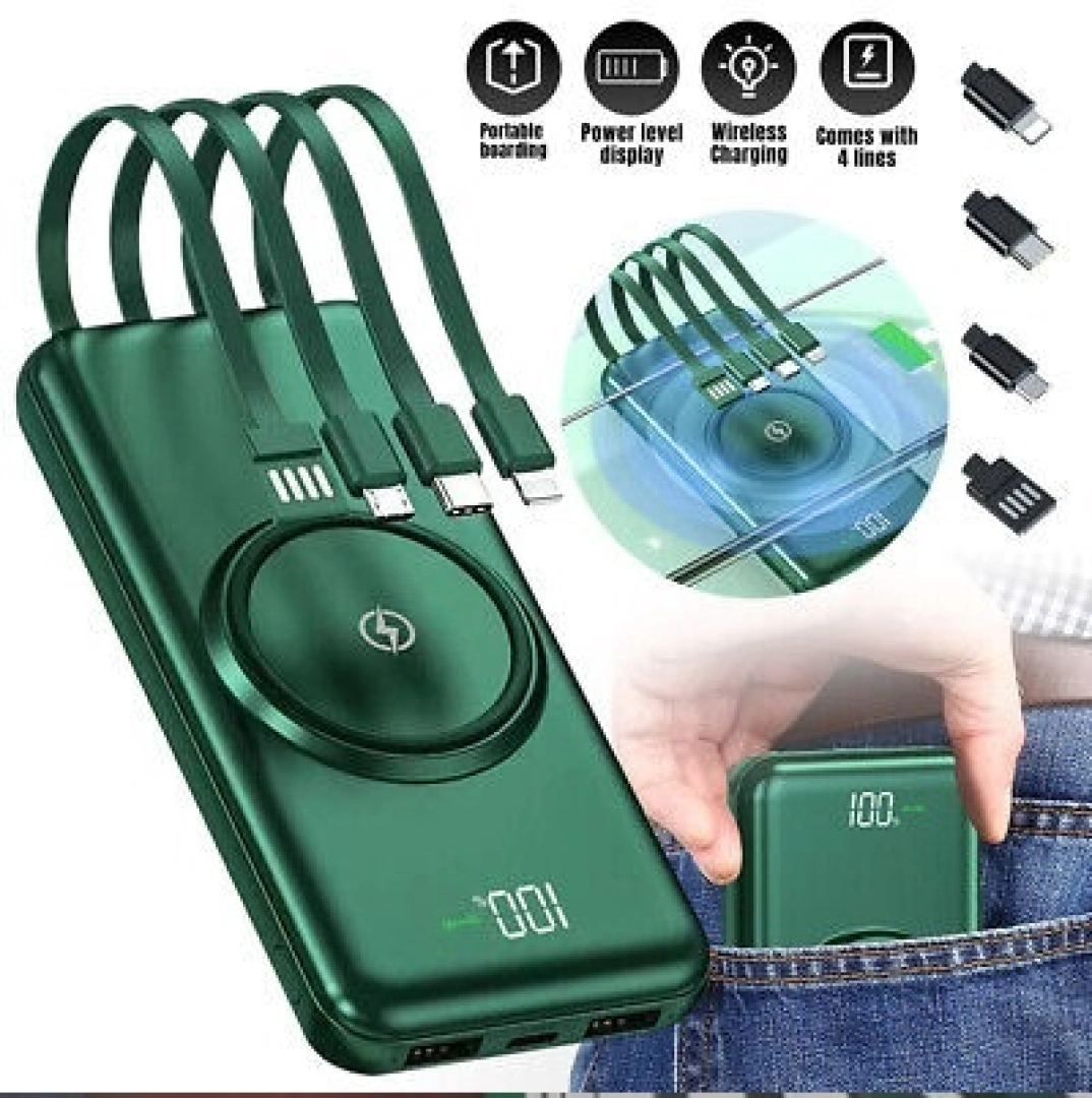 Wireless Portable Power Bank with Digital Display