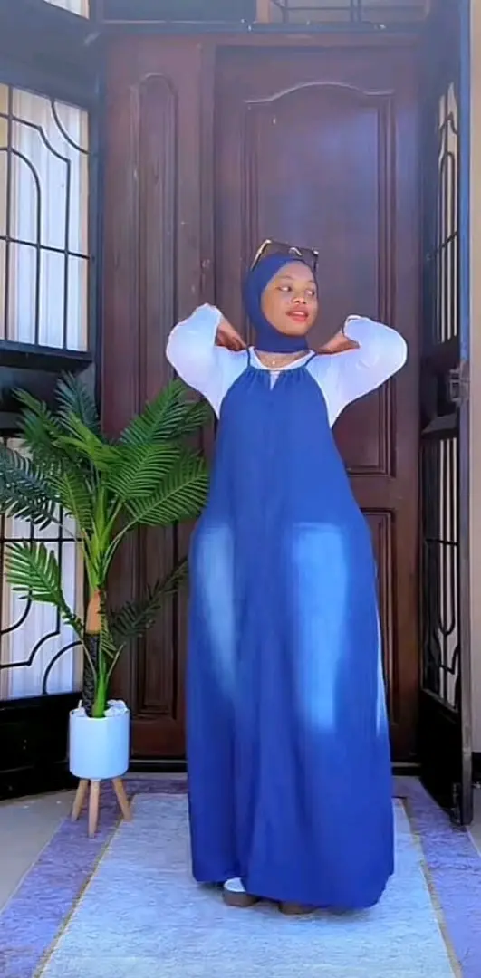 Blue Denim Maxi Dress