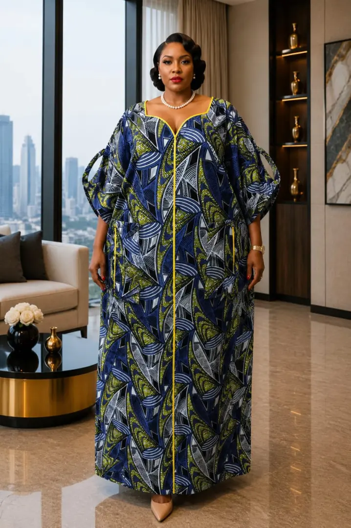 Kitenge Dress za Kisasa kwa Wanawake thumbnail 2
