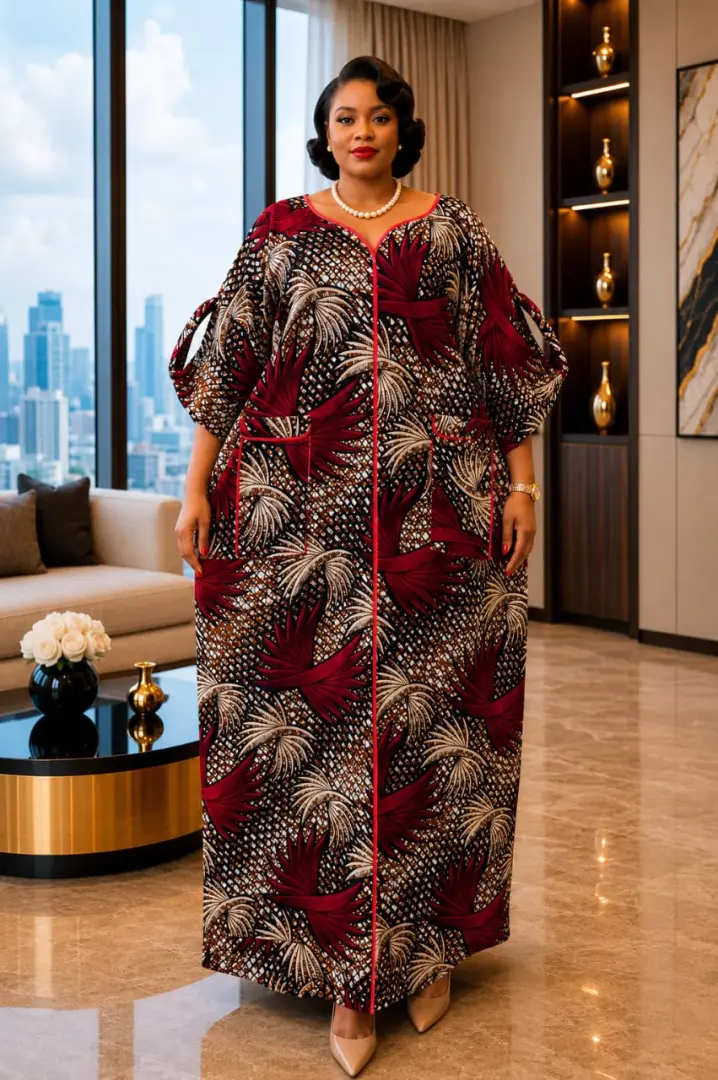 Kitenge Dress za Kisasa kwa Wanawake thumbnail 5