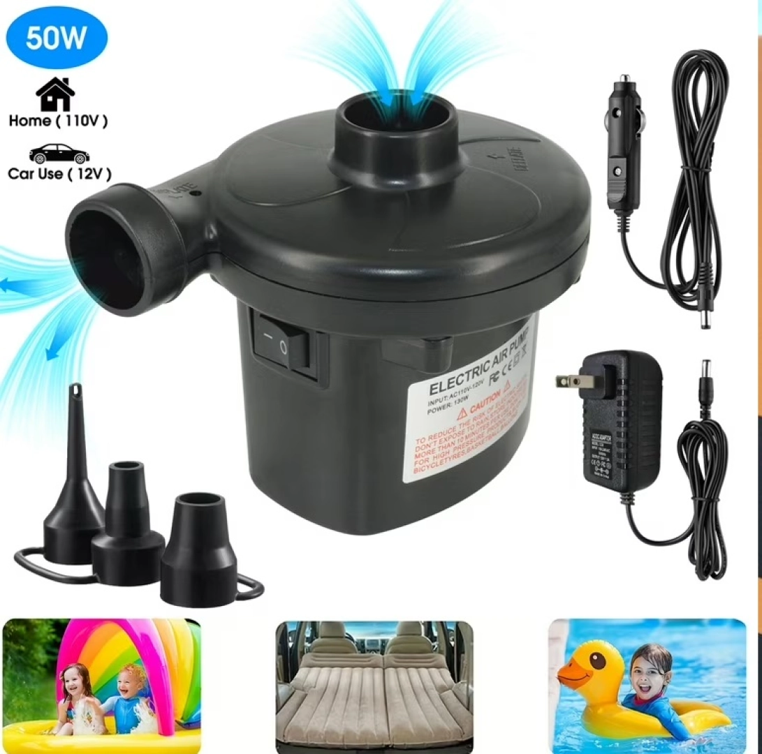 Black Electric Air Pump Kit 50W