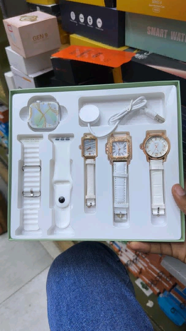 Set of Four Wristwatches (3 Analog + 1 Smartwatch)