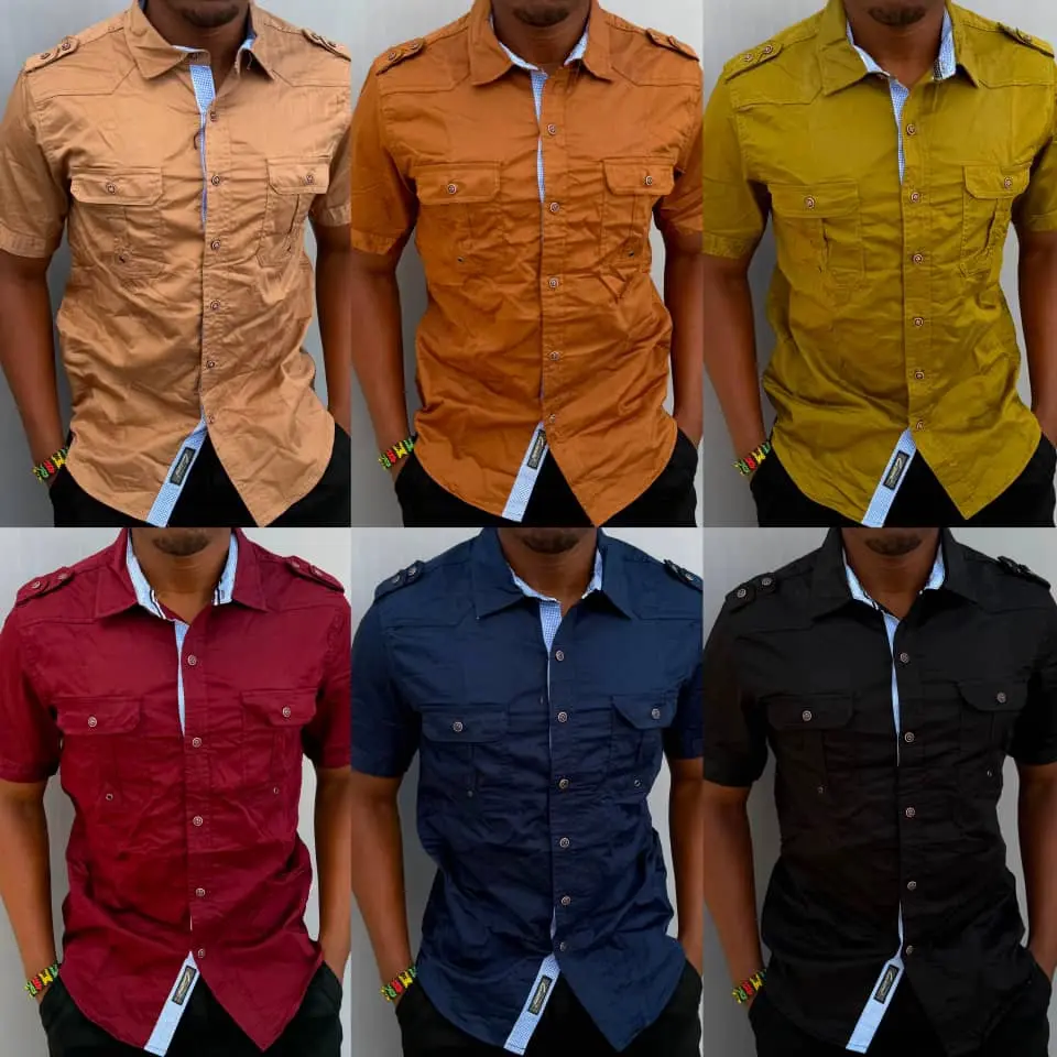Men's Short-Sleeved Button-Up Shirts