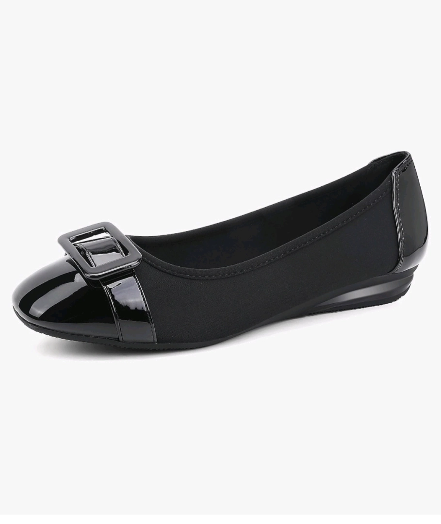 Black Ladies' Flat Shoes Size 8 thumbnail 3