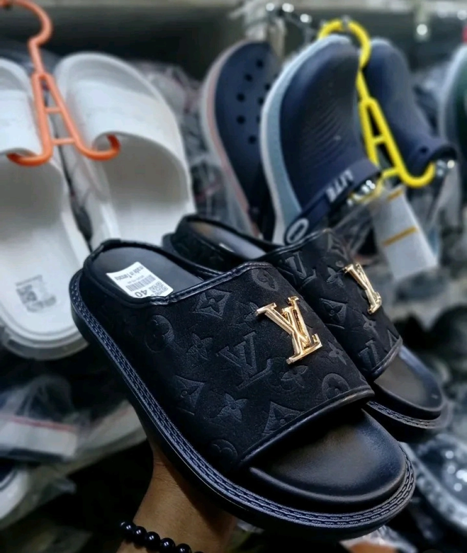 LV Black Slides Good Quality (Size 40-45)