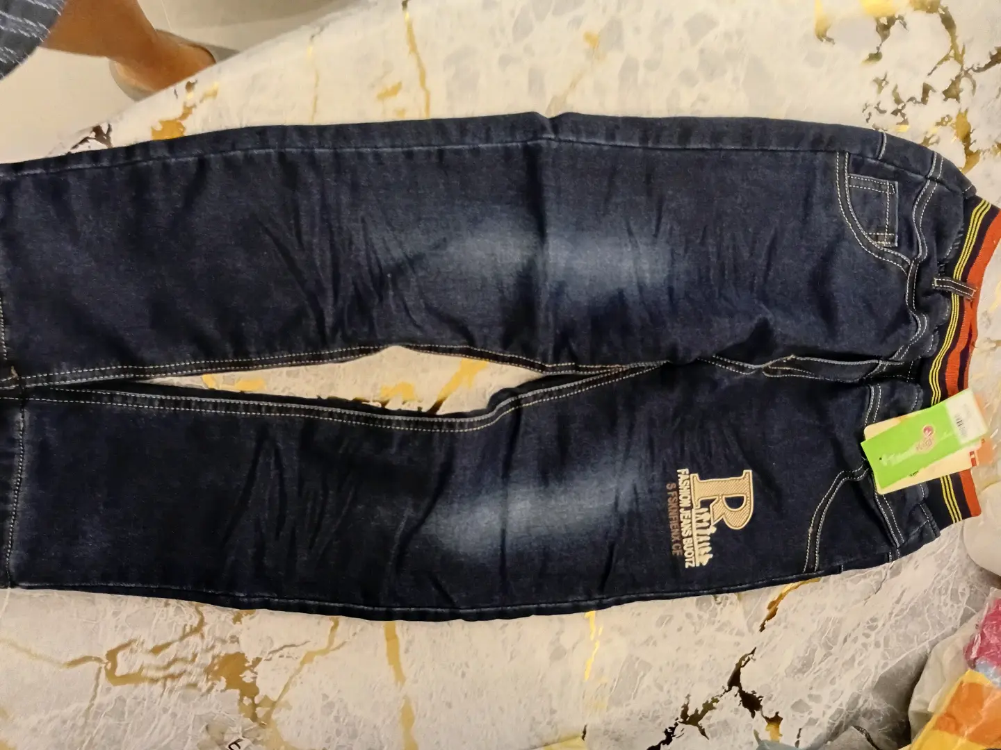 Kids' Dark Blue Denim Jeans (Korea)