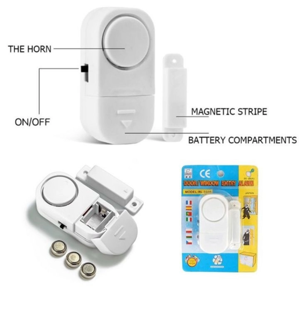 White Door/Window Entry Alarm System