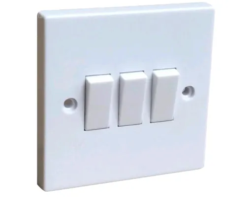 Triple Wall Switch - White