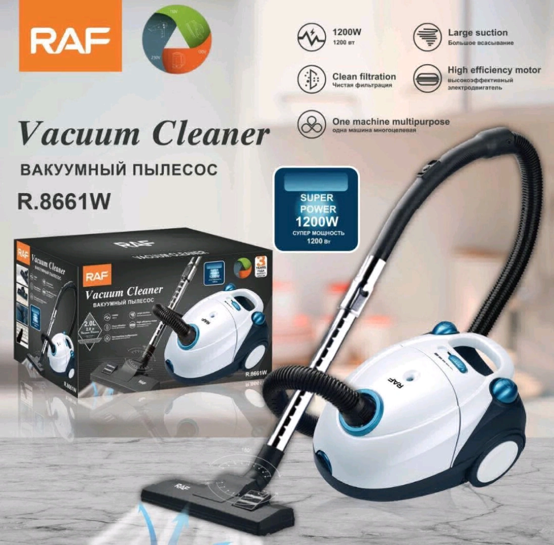 RAF R.8661W Canister Vacuum Cleaner 1200W