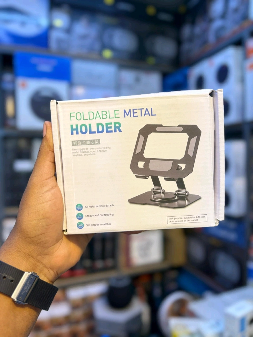 Foldable Metal Holder/Stand for Laptops and Tablets