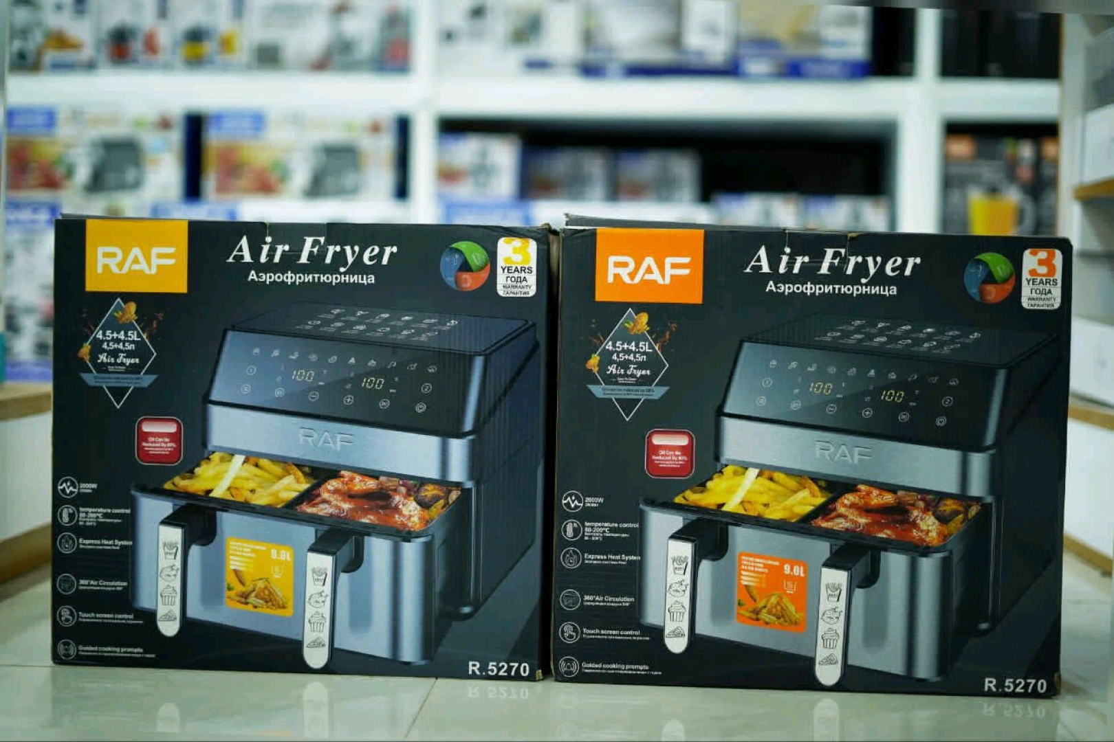 RAF R.5270 Dual-Basket Air Fryer 9.0L