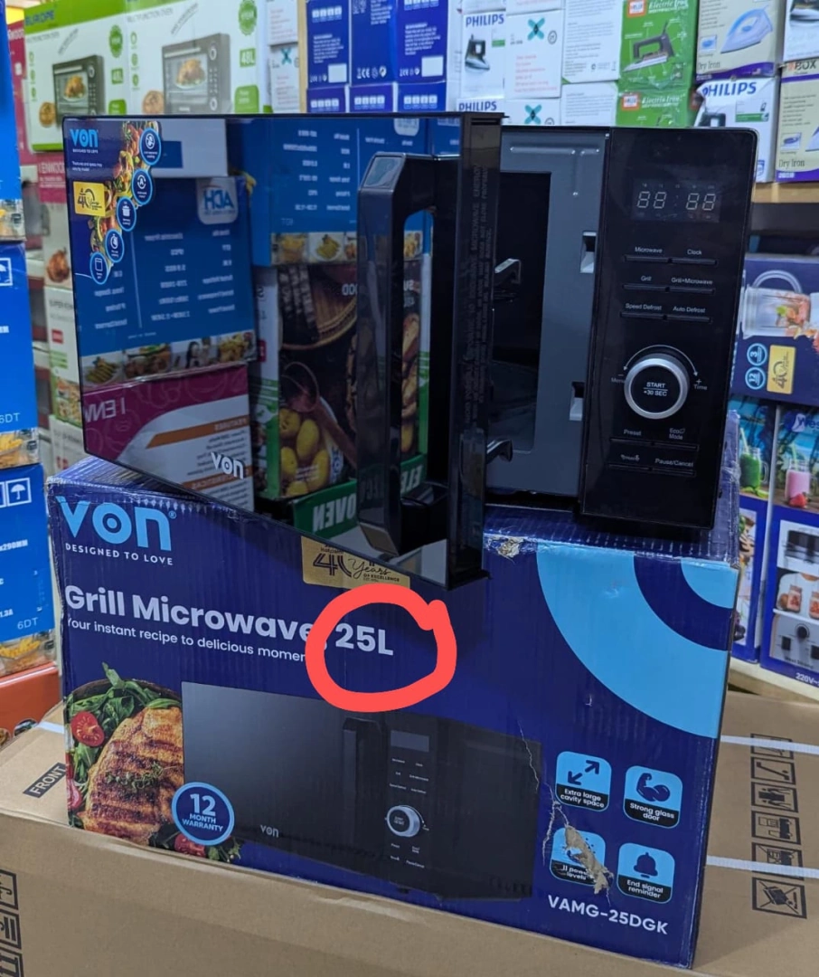 VON Grill Microwave Oven 25L