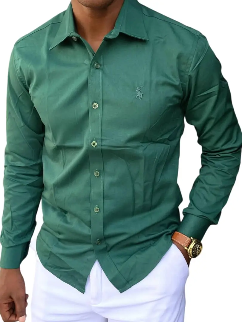 Dark Blue Long-Sleeved Polo Shirt thumbnail 2