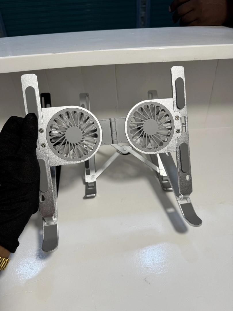 Portable Aluminum Laptop Stand with Cooling Fans thumbnail 2