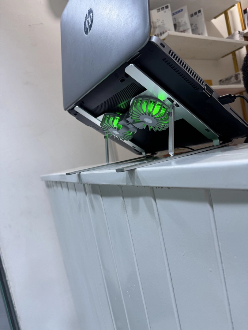 Portable Aluminum Laptop Stand with Cooling Fans thumbnail 3
