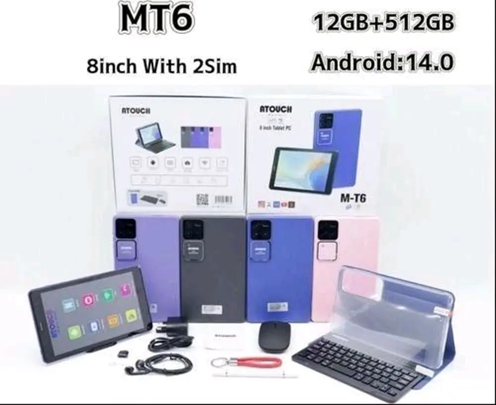 ATouch MT6 Tablet 8-inch, 12GB RAM, 512GB Storage