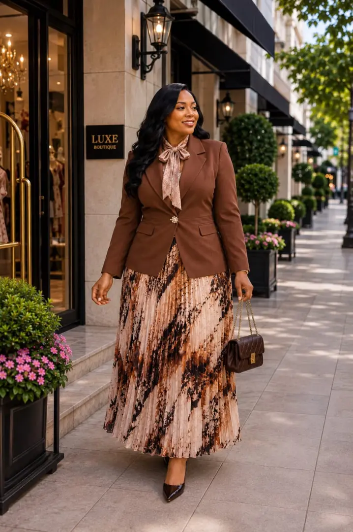 Two-Piece Chiffon Skirt & Top Set thumbnail 2