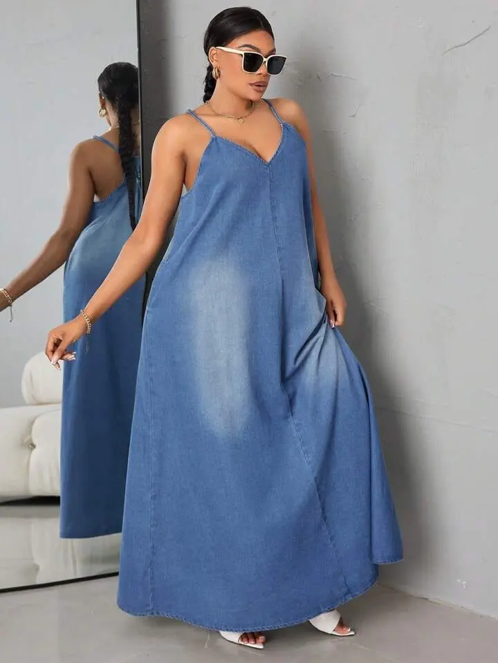 New Blue Denim Dress thumbnail 9