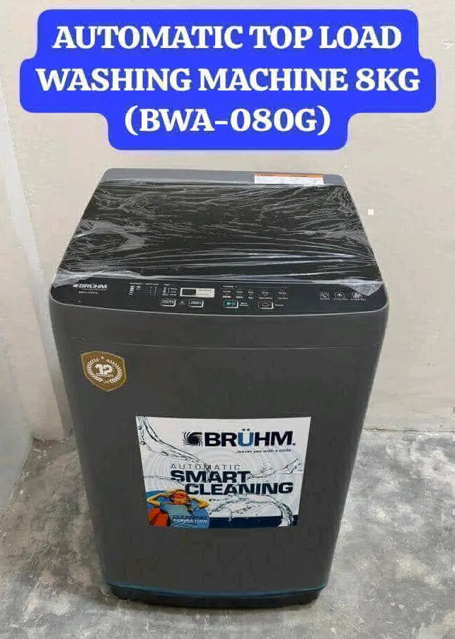 Bruhm 8kg Top Load Automatic Washing Machine (BWA-080G)