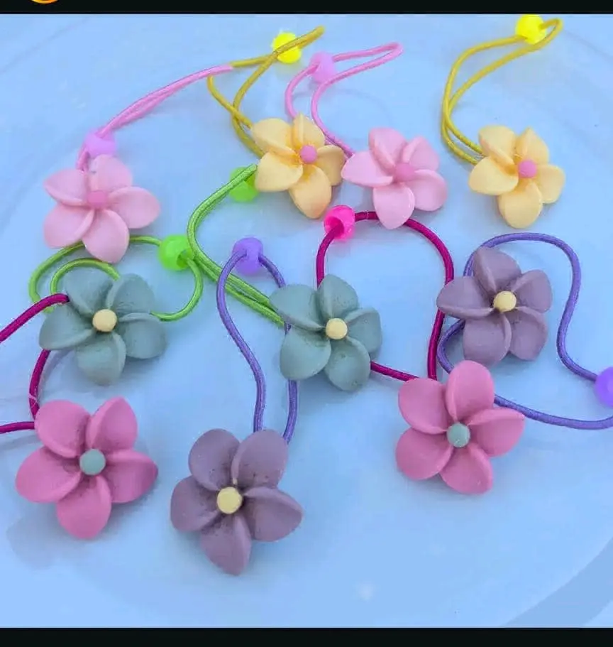 Get 10 Flower Hair Clips for Adults & Babies