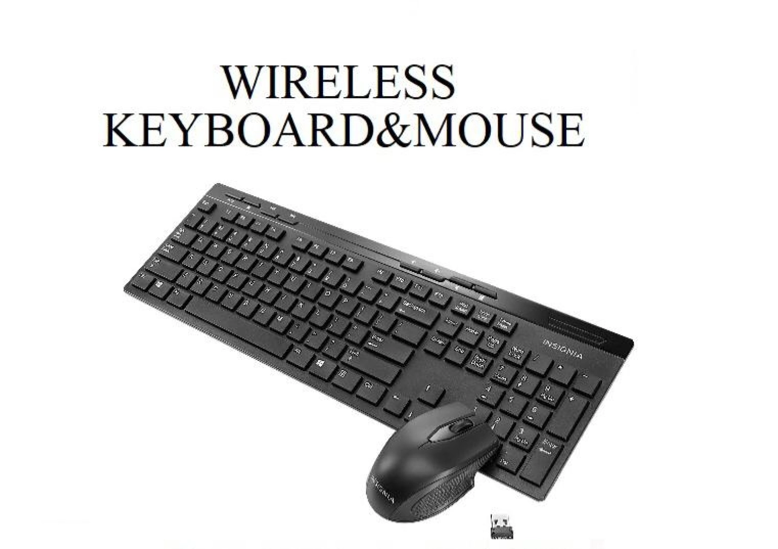 Insignia Wireless Keyboard and Mouse Set
