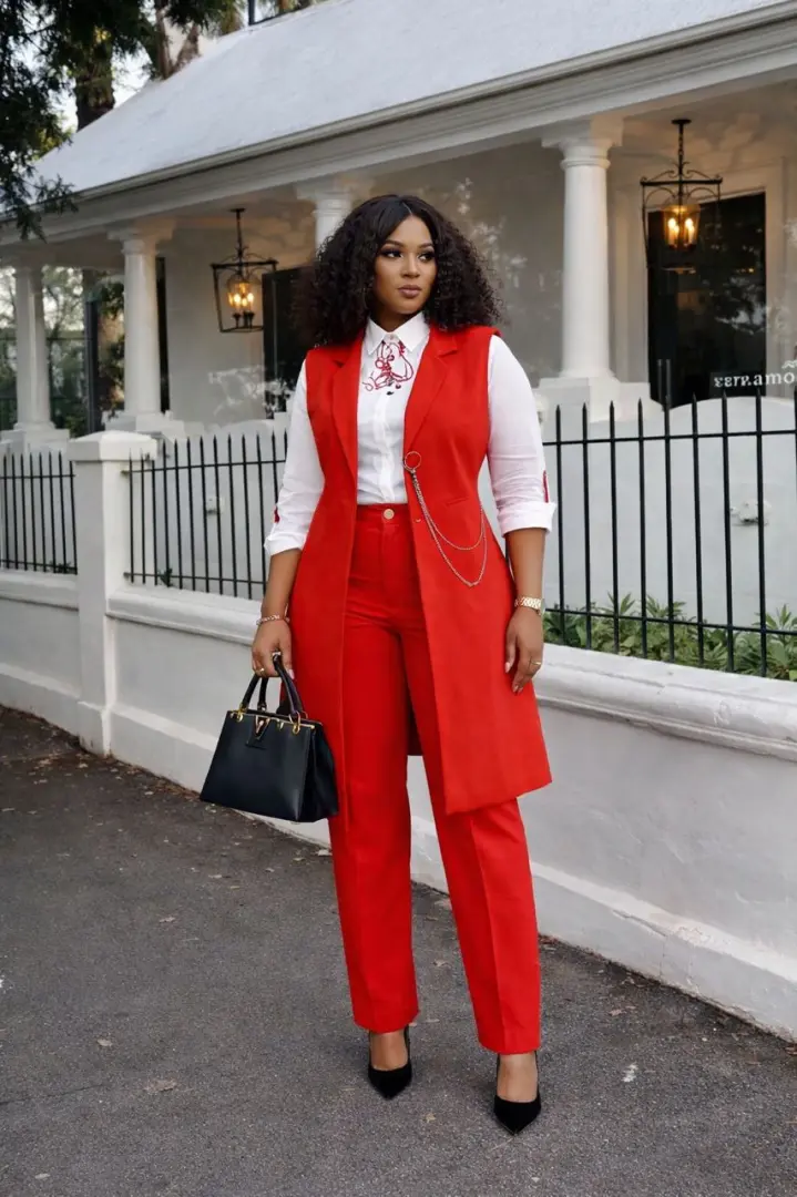 Women's 3-Piece Formal Suit (Vest, Shirt & Trousers) thumbnail 3