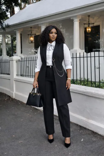 Women's 3-Piece Formal Suit (Vest, Shirt & Trousers)