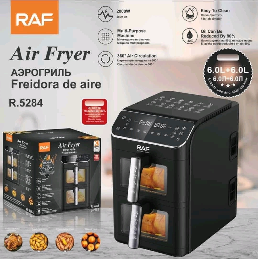 RAF Dual-Basket Air Fryer 12 Liters