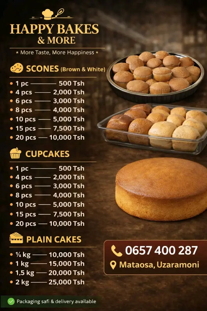 Cupcakes, Scones & Plain Cakes