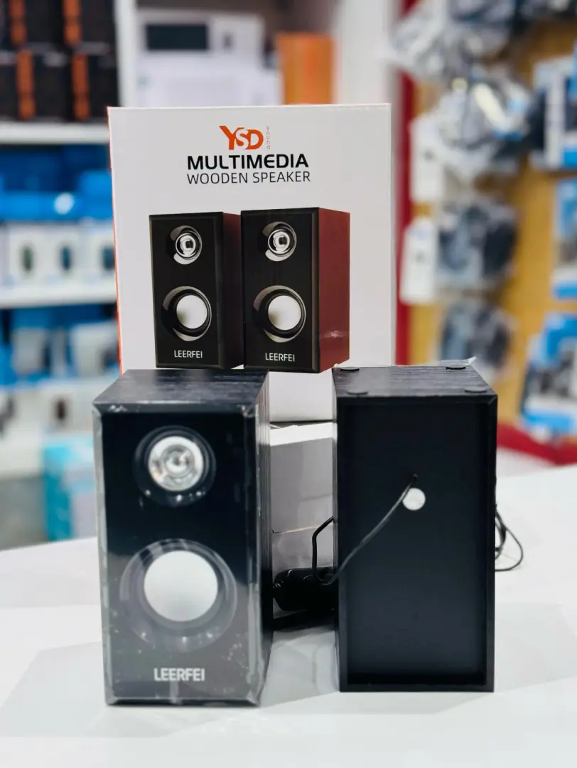 YSD Multimedia Wooden Laptop Speakers