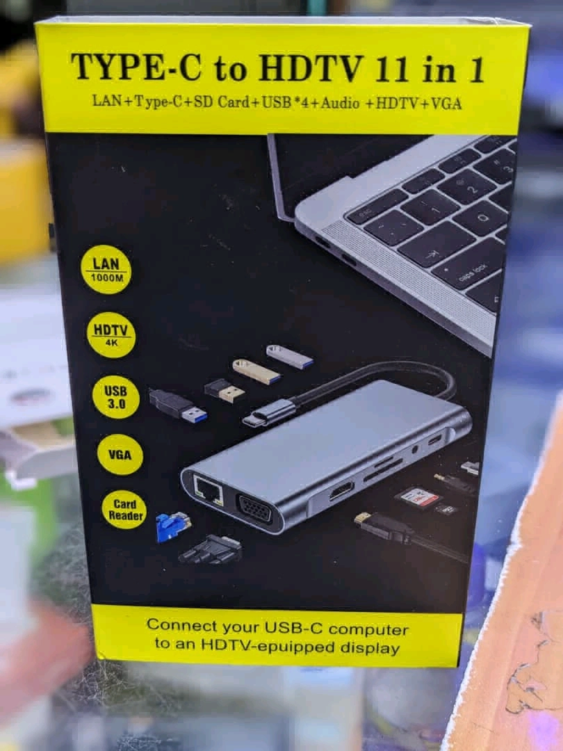 Type-C 11-in-1 Multi-Port Docking Station/Hub