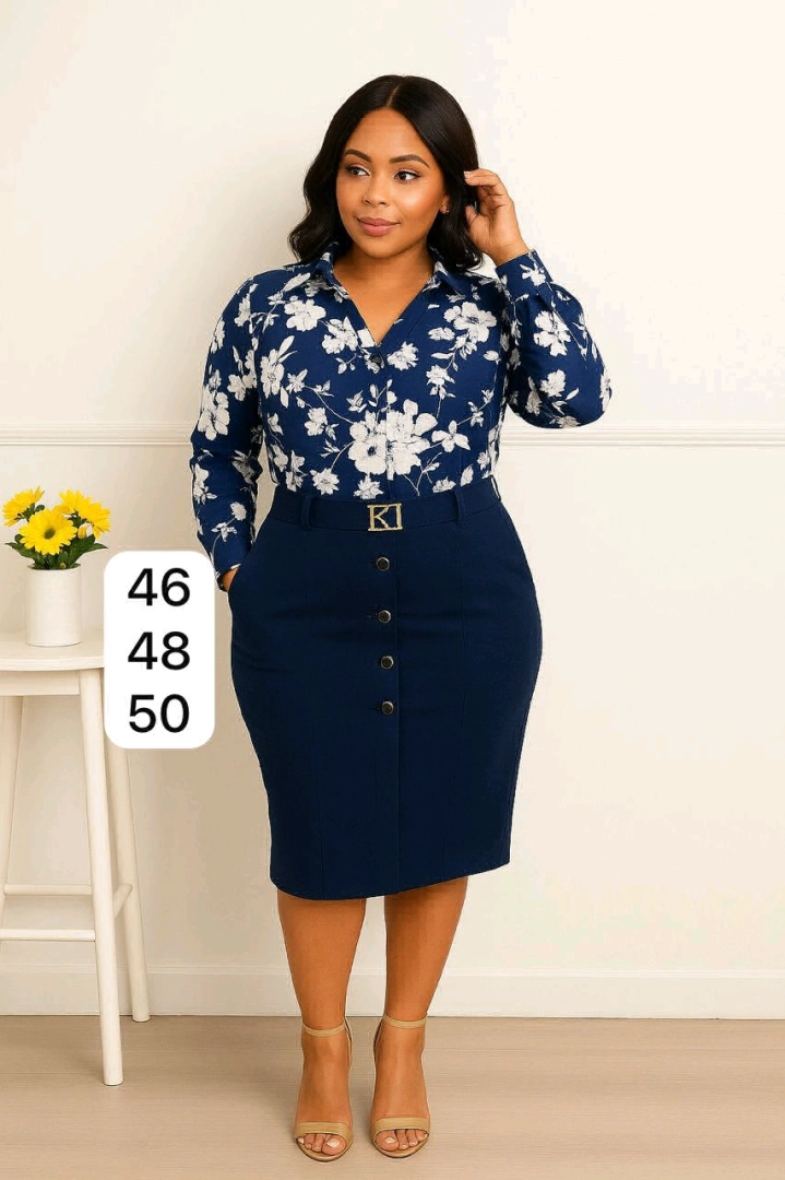 Women's Formal Skirt and Blouse Set thumbnail 3