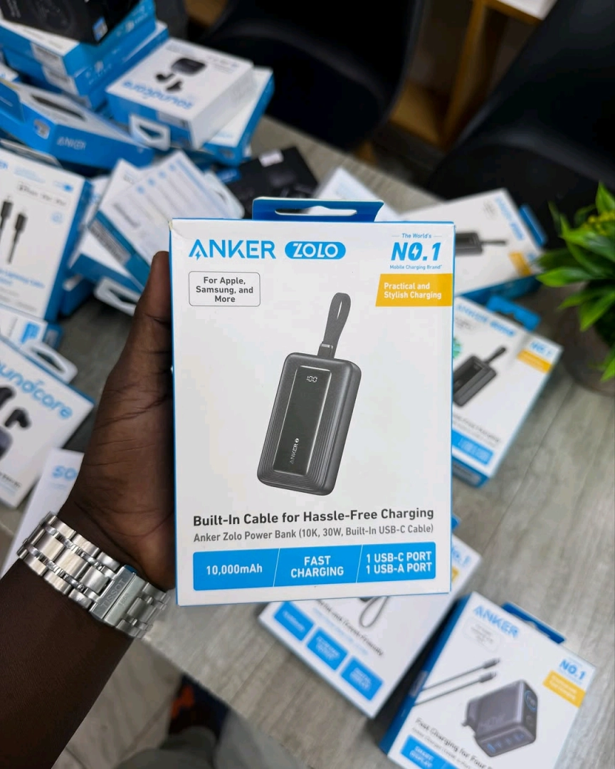 Anker Zolo Power Bank 10K 30W Built-In USB-C Cable