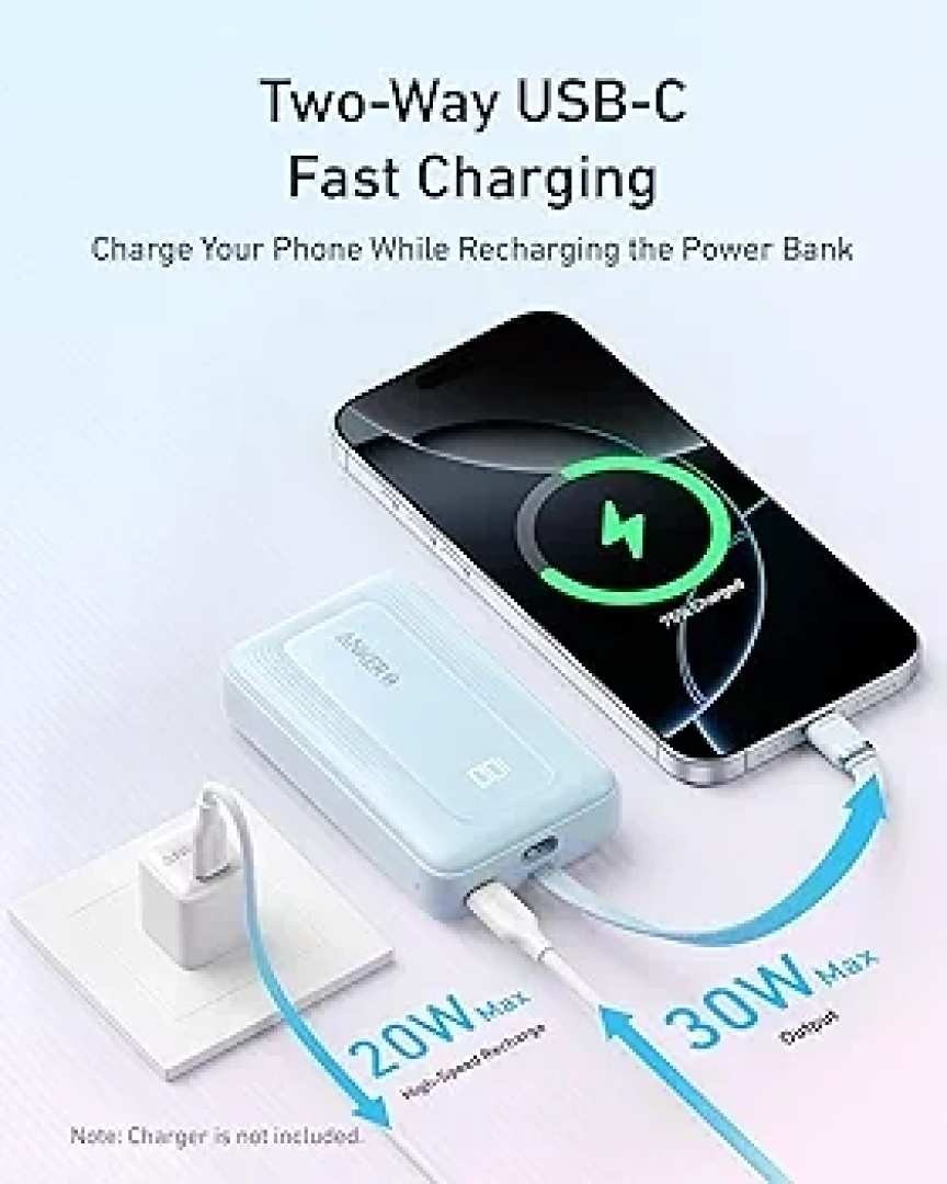 Anker Zolo Power Bank 10K 30W Built-In USB-C Cable thumbnail 6