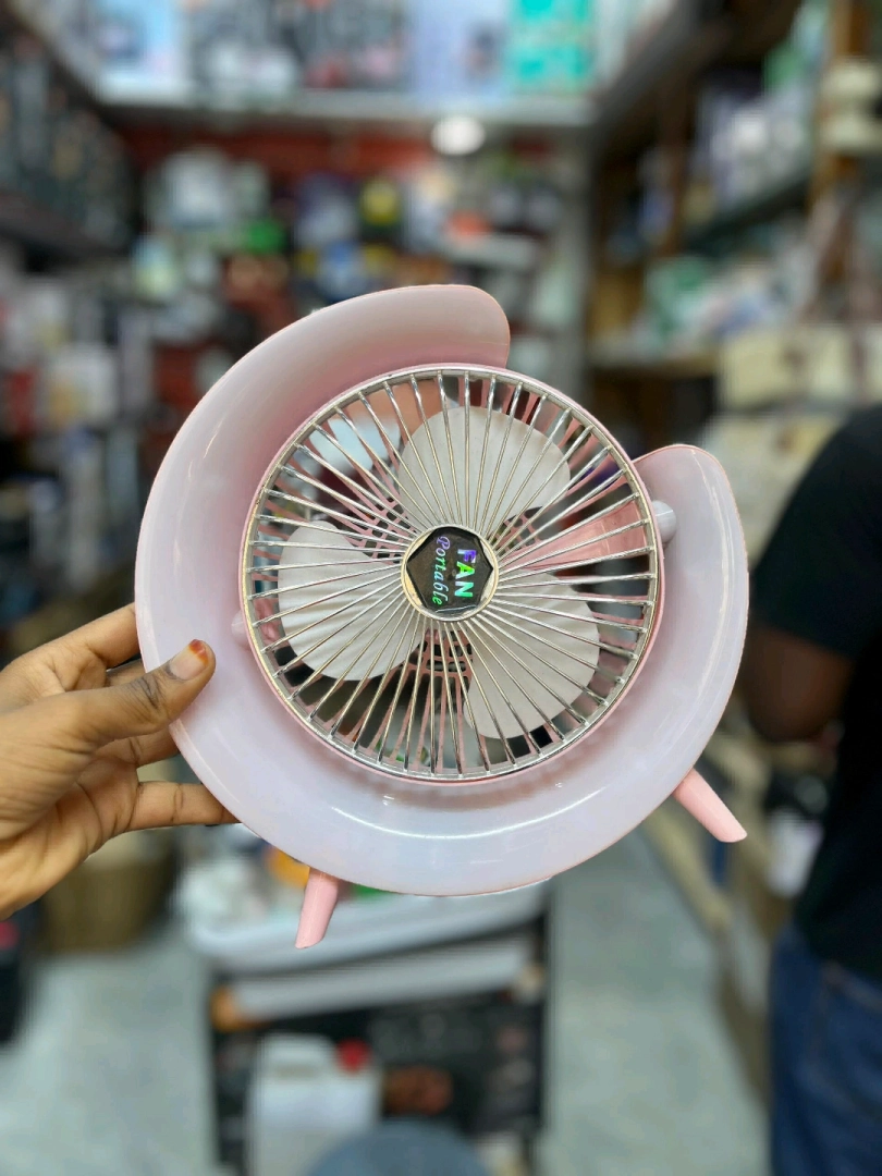 Portable Pink USB Rechargeable Desk Fan