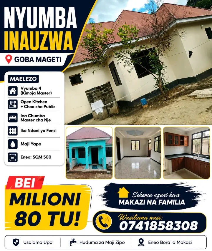 Nyumba zinauzwa Goba, Tabata na Mbezi thumbnail 2