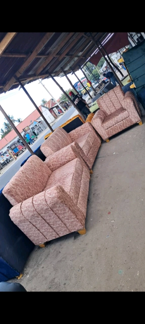 Brown/Tan Upholstered Sofa Sets (Free Delivery Dar es Salaam) thumbnail 3