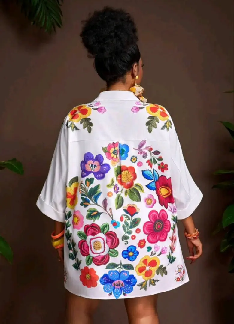 Veslaya Brand Two-Piece Floral Shirt & Shorts Set thumbnail 3
