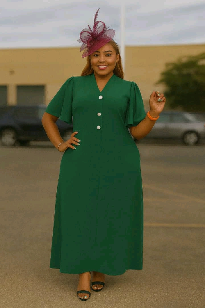 Maroon/Burgundy Dress and Fascinator Set thumbnail 2