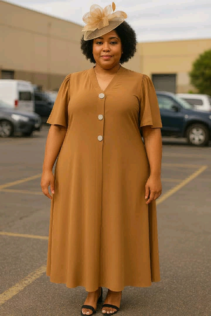 Maroon/Burgundy Dress and Fascinator Set thumbnail 5