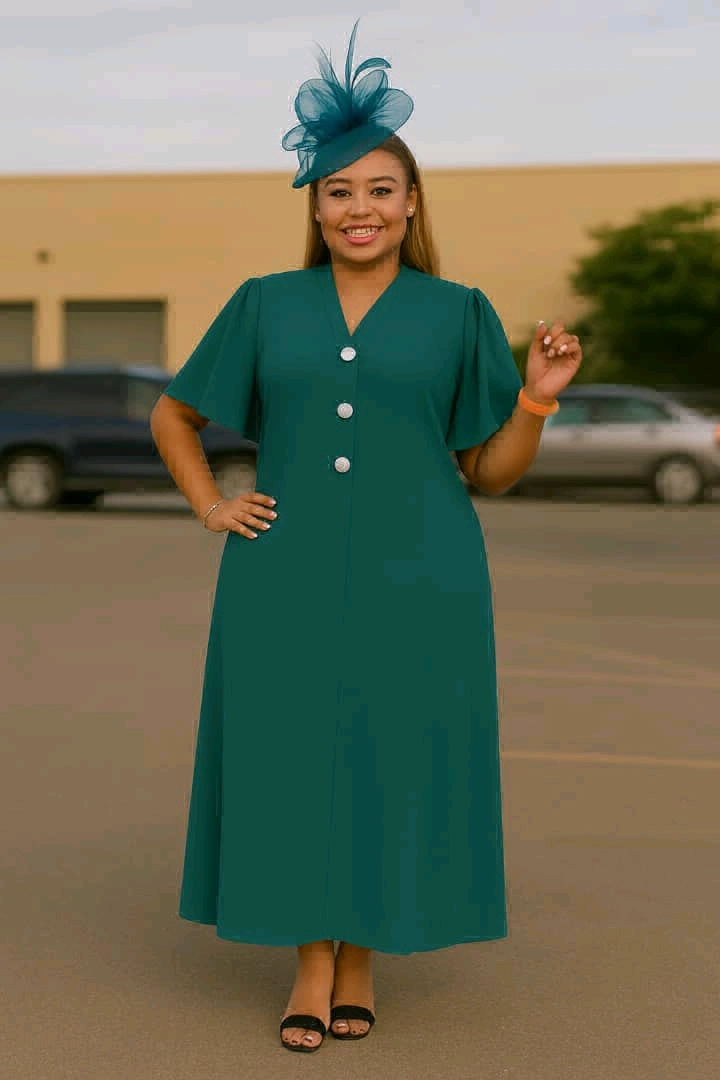 Maroon/Burgundy Dress and Fascinator Set thumbnail 6