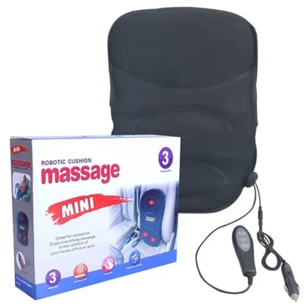Black Robotic Cushion Massage Mini with Car Adapter