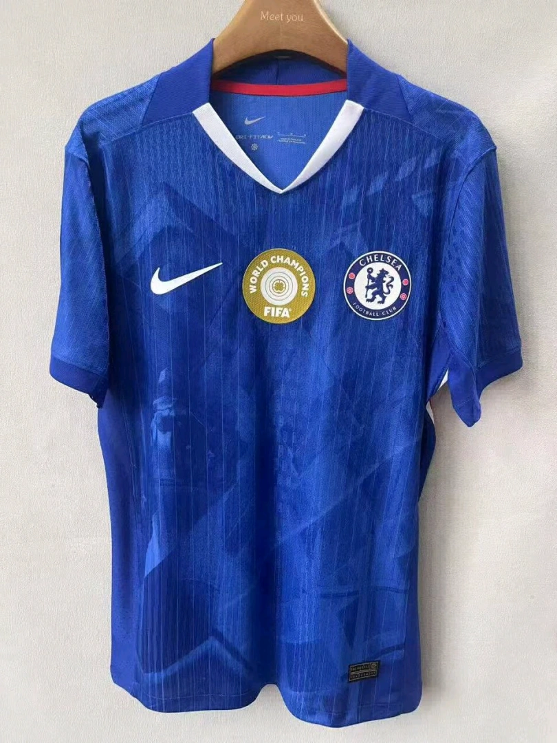 Blue Chelsea FC World Champions Football Jersey