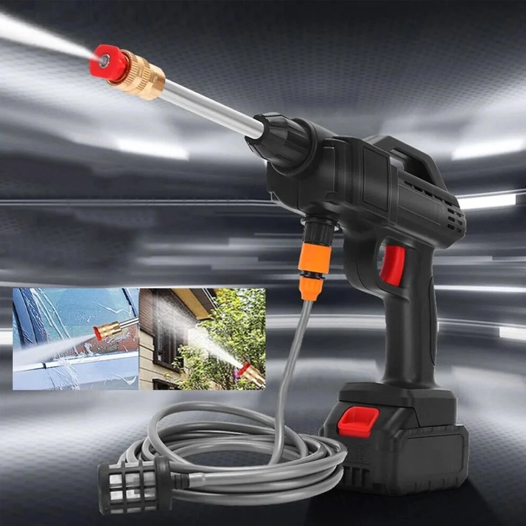 Portable Battery-Powered High Pressure Washer Gun