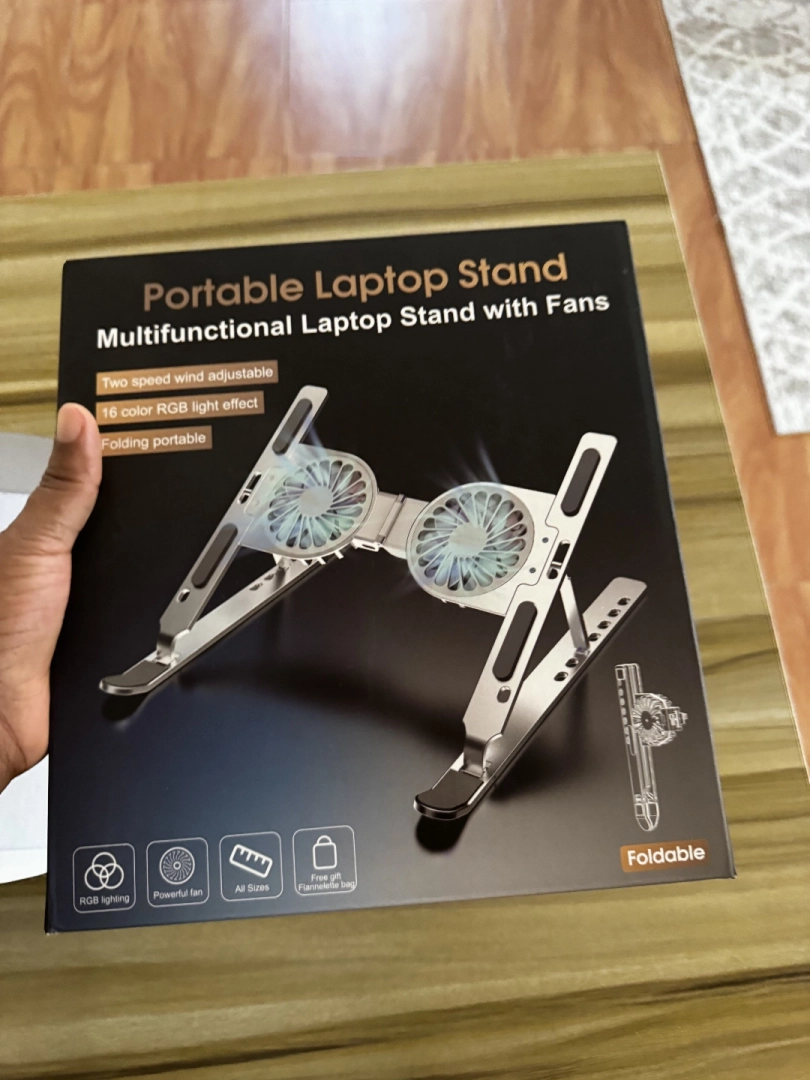 Portable Laptop Stand with Cooling Fans thumbnail 3
