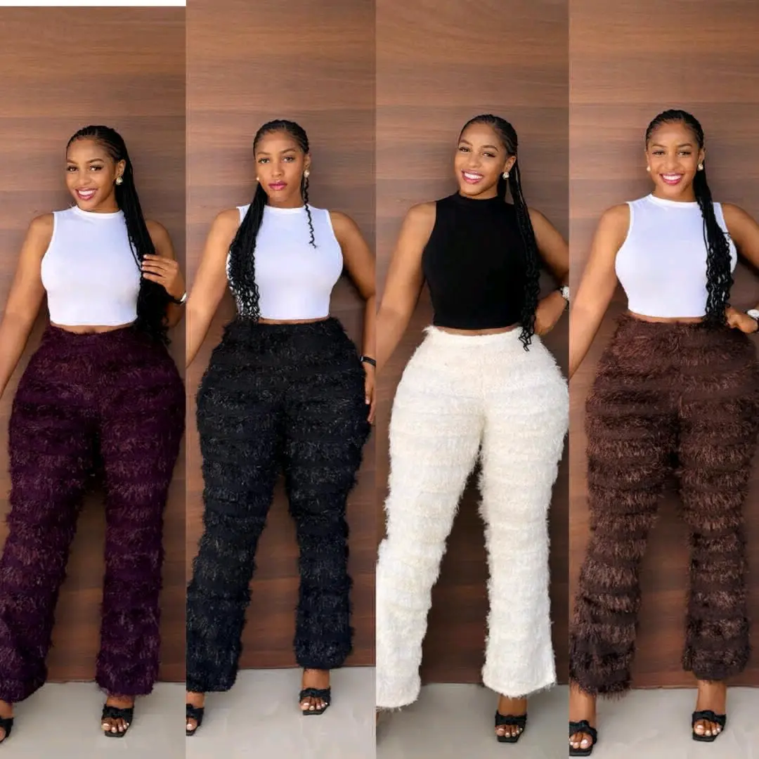 Fluffy Textured Trousers (BWANGA)