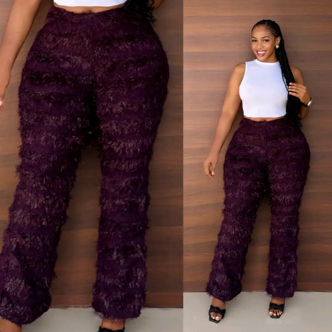 Fluffy Textured Trousers (BWANGA) thumbnail 3