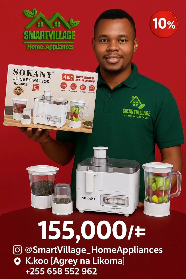 Sokany 4-in-1 Juice Extractor (Juicer, Blender, Mincer, Grinder)